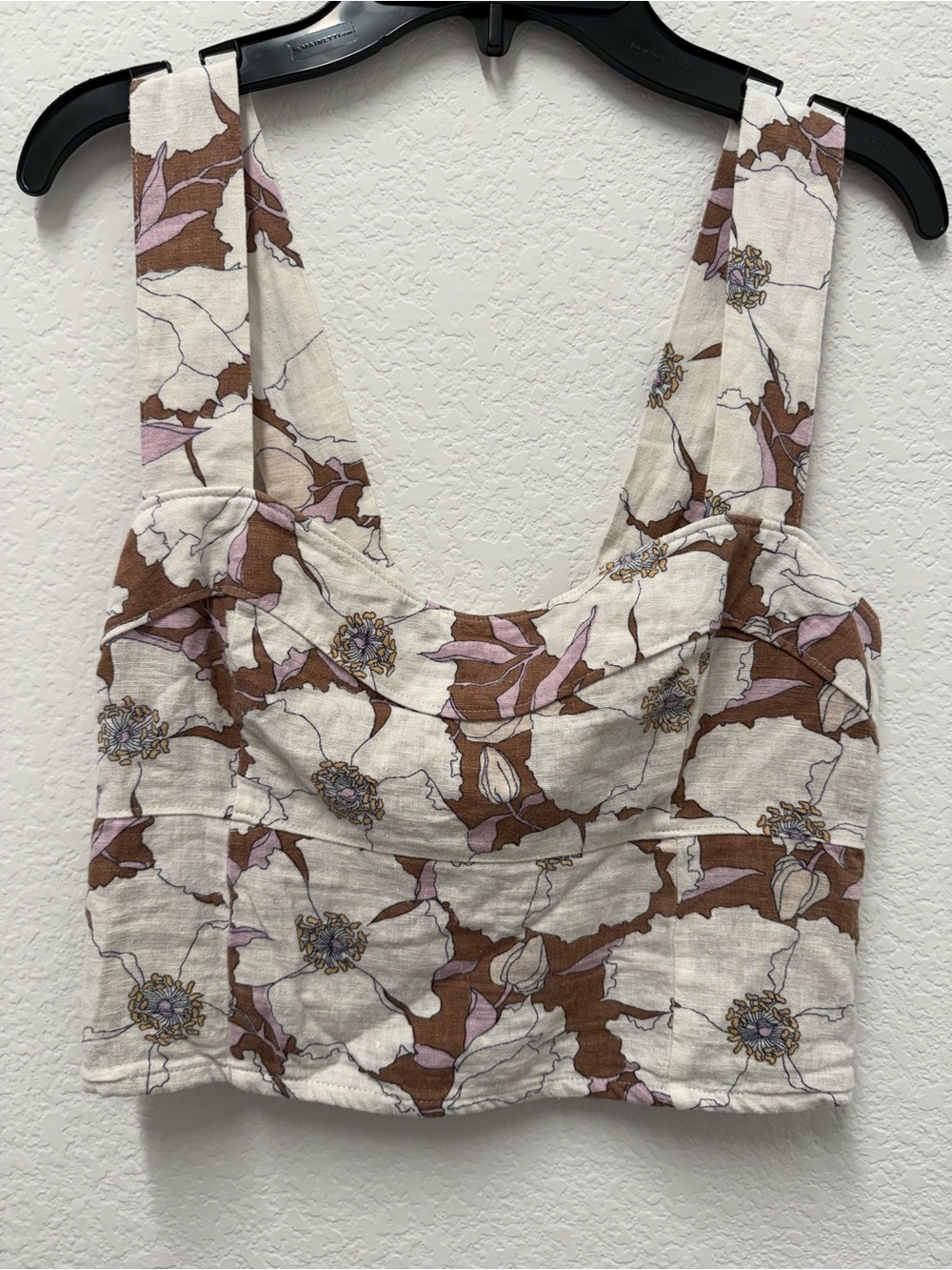 Abercrombie & Fitch Floral Square-Neck Crop Top